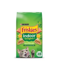 Friskies Indoor Delights Adult Cat Food with Chicken, Salmon, Cheese & Garden Greens